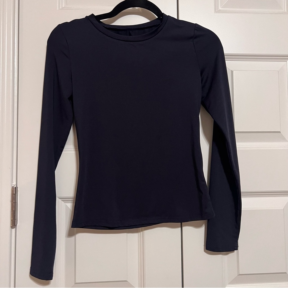 Classic Navy Basic Long Sleeve Top